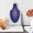 thumbnail image 1 of Geometry Cutting Board, Flower of Life Design of Traditions with Point Stars Motif, Decorative Tempered Glass Cutting and Serving Board, Wine Bottle Shape, Purple, by Ambesonne, 1 of 5