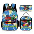 thumbnail image 1 of Geometry Dash 3PCS Casual Backpack Set Bookbag + Pencil Case + Lunch Bag Combination For Travel Work Camping, 1 of 8