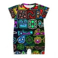 thumbnail image 1 of Geometry Dash Baby Romper Jumpsuit Summer Short Sleeve One-Piece Outfit Clothing Set Newborn Infant Toddler Bodysuits, 1 of 8