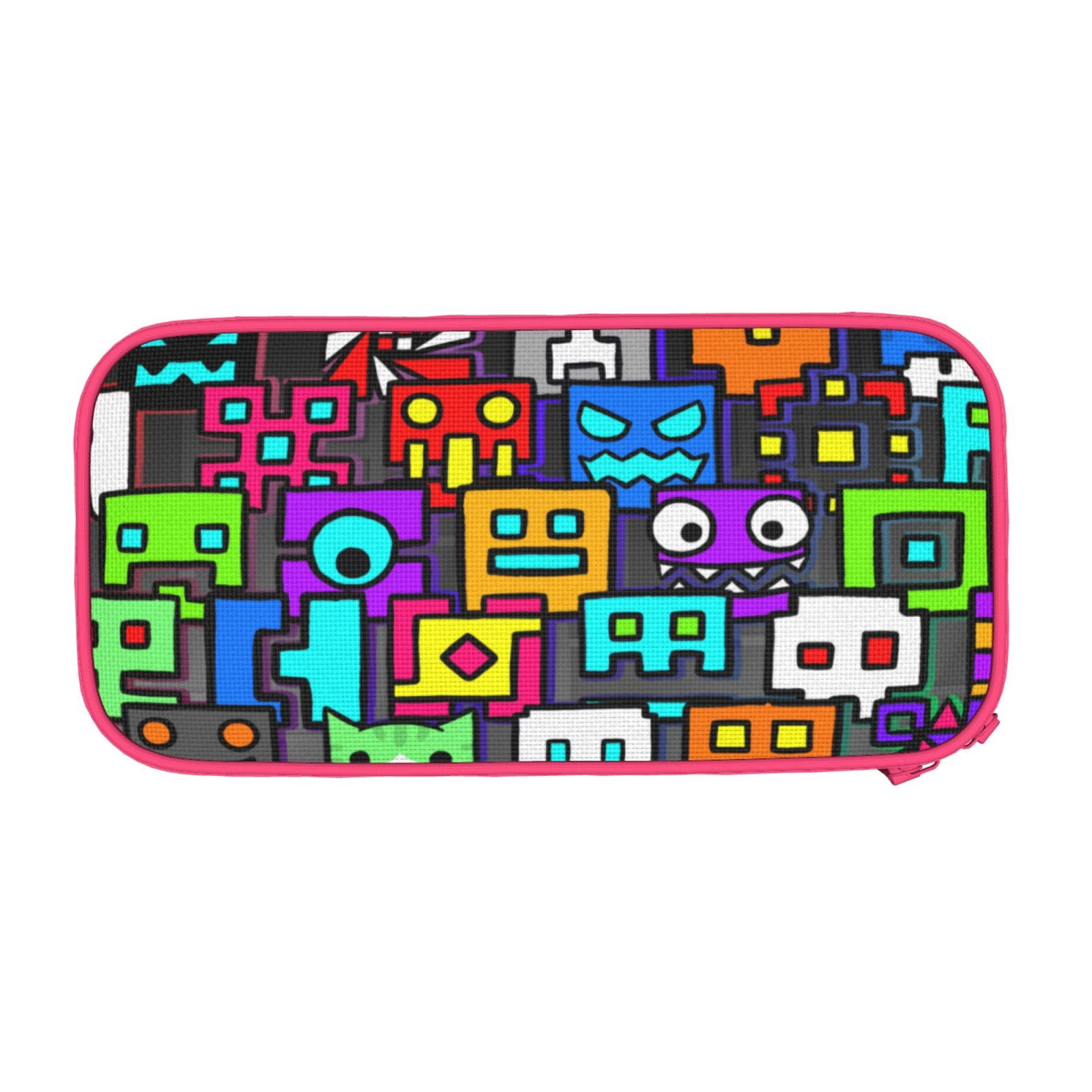 Geometry Dash Big Capacity Pencil Case, Aesthetic Pen Pouch Storage Bag ...