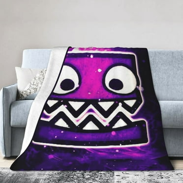Geometry Dash Blanket Soft Warm Flannel Air Conditioning Blanket Throw Blankets For Bed Couch Sofa Bedroom Living Room All Season 40"X30"