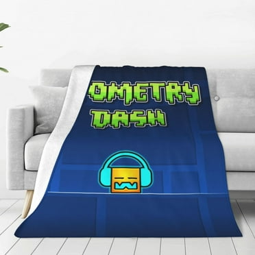 Geometry Dash Blanket Super Soft Cozy Throw Blanket Fuzzy Comfy Flannel Blanket Warm Plush Blankets For Couch, Sofa, Bed 40"X30"