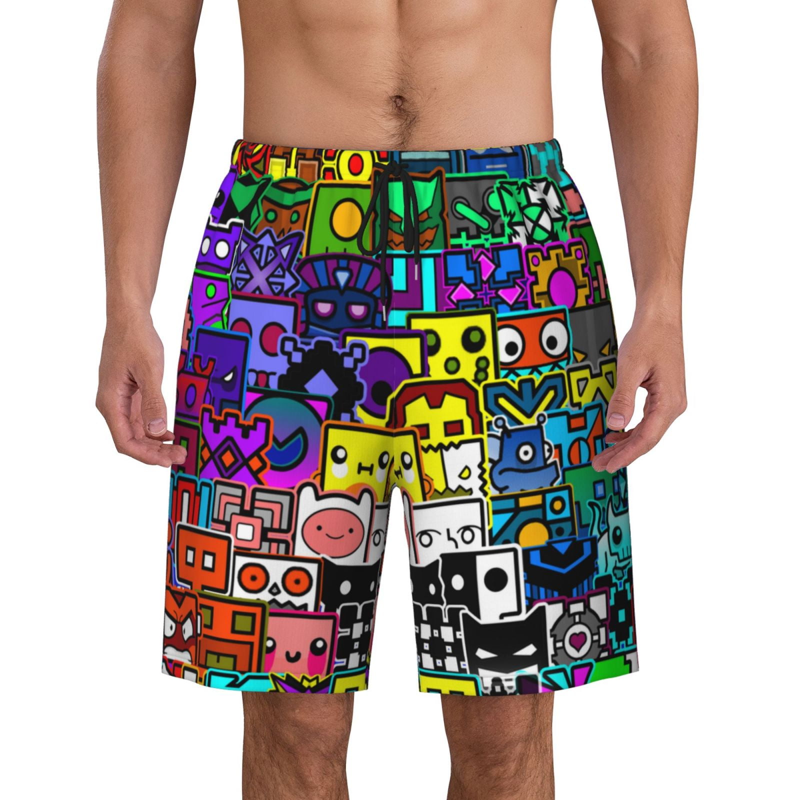 Geometry Dash Boys Swim Trunks Quick Dry Swim Shorts Kids Bathing Suits ...