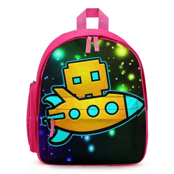 Geometry Dash Casual Daypacks Simple Shoulder Bag Rucksack Travel Backpack