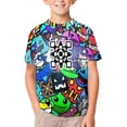 thumbnail image 1 of Geometry Dash Children's T-Shirt Short Sleeve T-Shirt Breathable Summer Tee Shirt for Boys Girls 160CM, 1 of 8