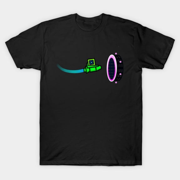 Geometry Dash Classic Rhythm Platformer Geometry Video Game Fan Unisex T-Shirt, up to size 3XL.