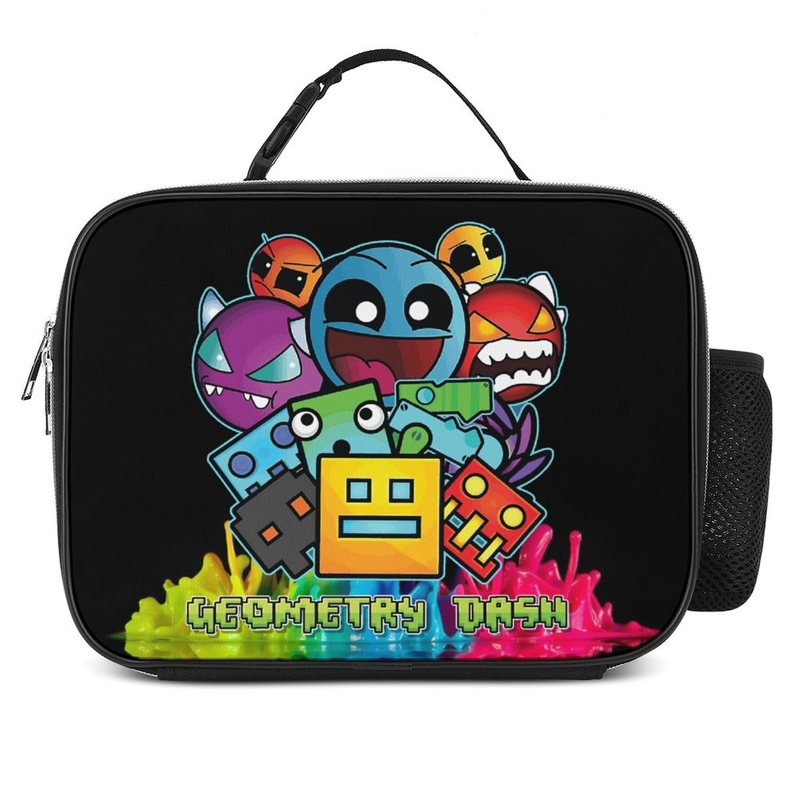 Geometry Dash Insulated Lunch Bag Detachable Meal Bag Reusable Portable ...