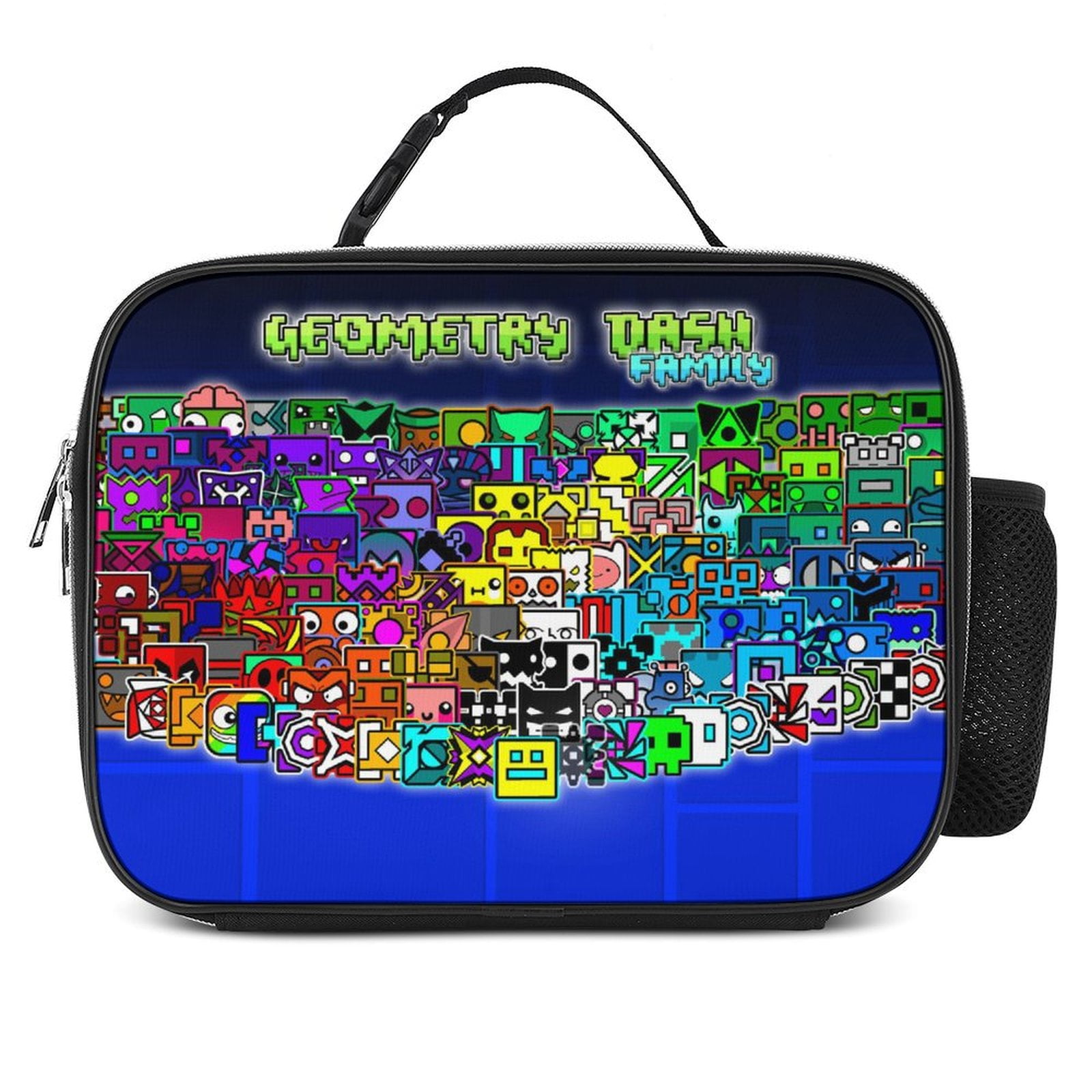 Geometry Dash Insulated Lunch Bag Detachable Meal Bag Reusable Portable ...