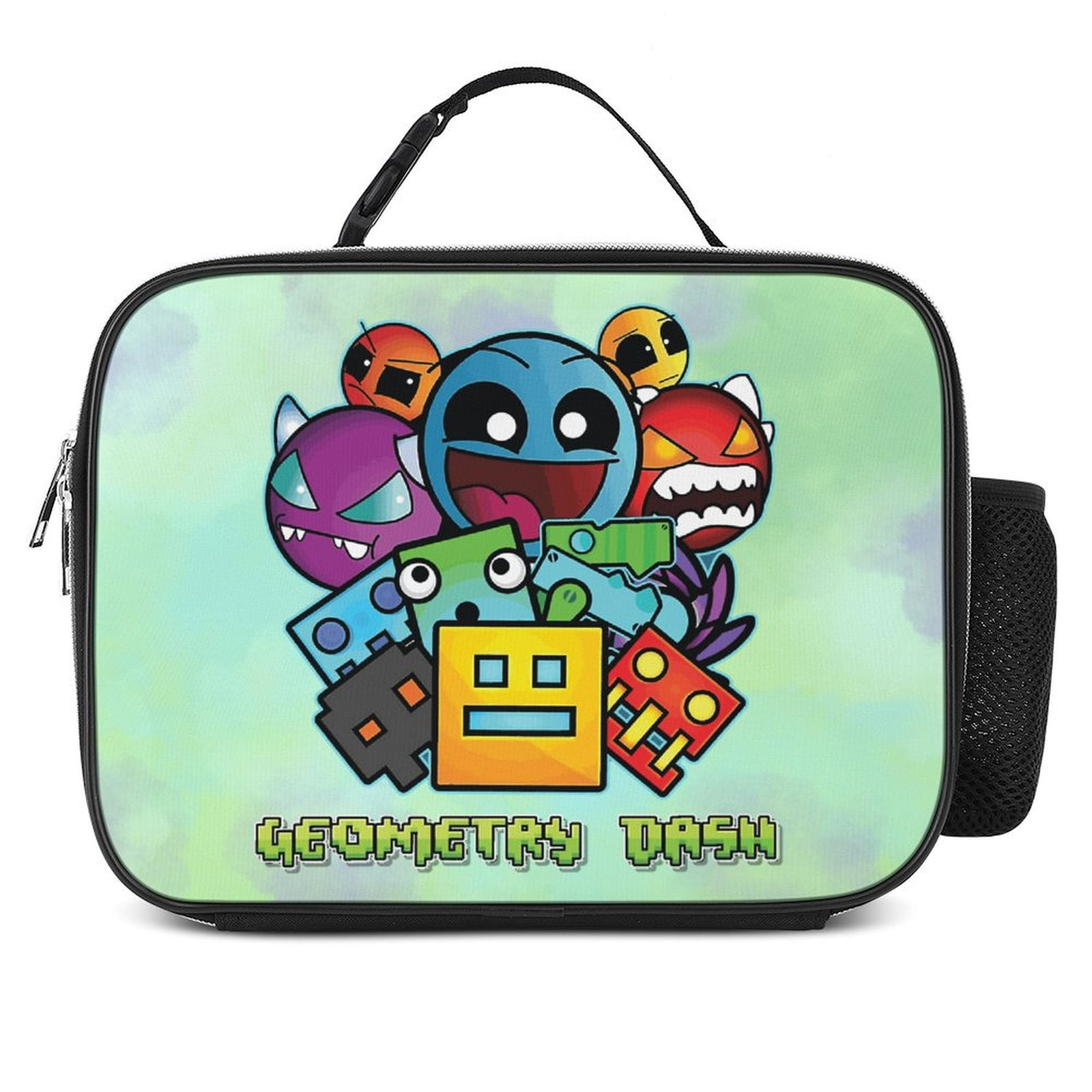 Geometry Dash Insulated Lunch Bag Detachable Meal Bag Reusable Portable ...
