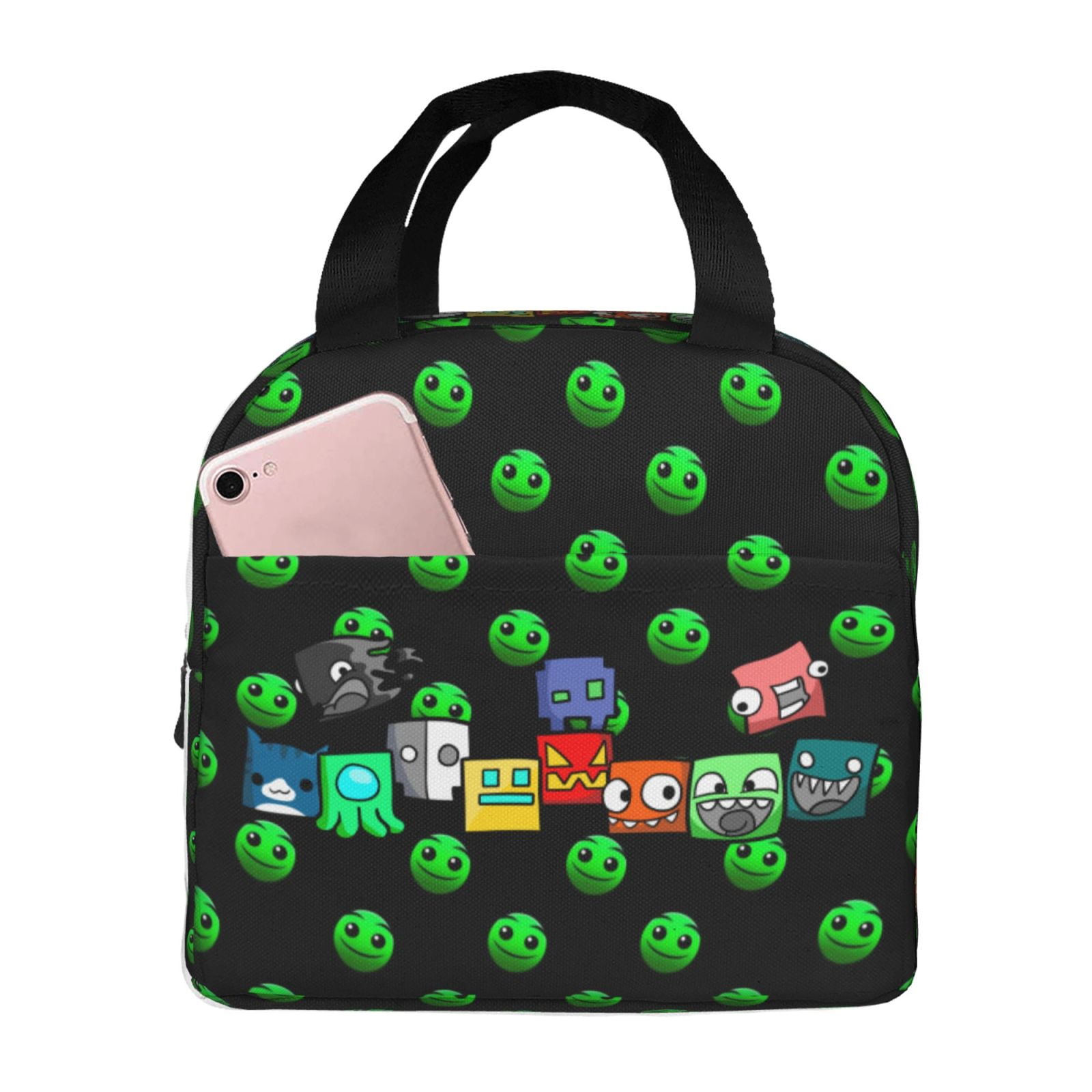 Geometry Dash Insulated Lunch Bag Portable Lunchbag Reusable Thermal ...