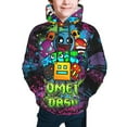 thumbnail image 1 of Geometry Dash Kids' Hoodie 3d Print Sweatshirt Soft Pullover Hooded With Big Pockets Fans Gifts For Boys Or Girls Small, 1 of 7