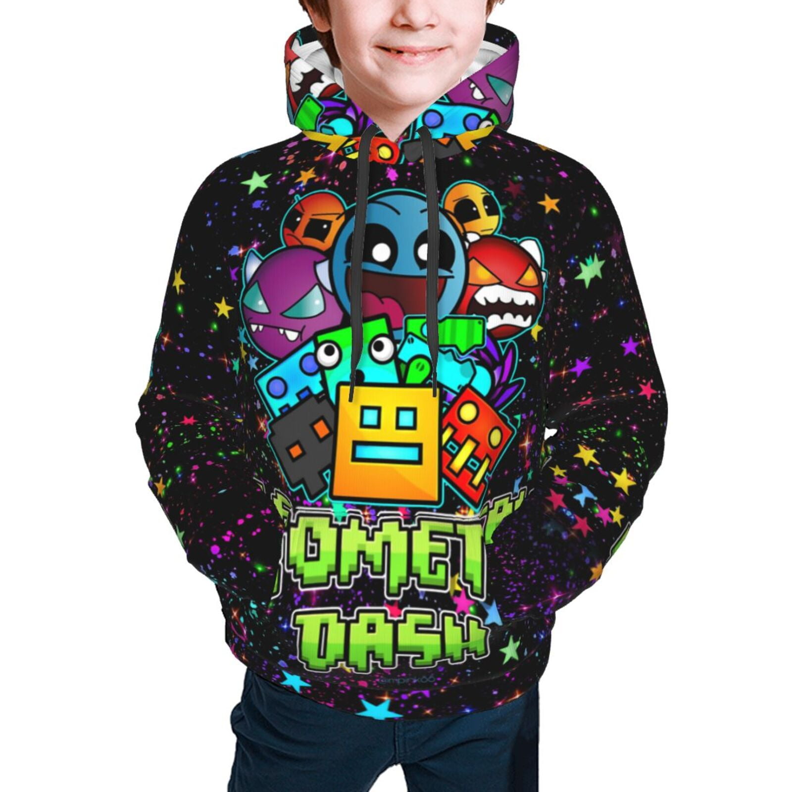 Geometry Dash Kids' Hoodie 3d Print Sweatshirt Soft Pullover