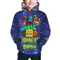 thumbnail image 1 of Geometry Dash Kids' Hoodie 3d Print Sweatshirt Soft Pullover Hooded With Big Pockets Fans Gifts For Boys Or Girls Small, 1 of 7