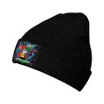 thumbnail image 1 of Geometry Dash Knit Beanie Hat Winter Soft Watch Cap Elastic Skull Caps For Men Women, 1 of 9