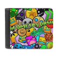 thumbnail image 1 of Geometry Dash Leather Wallet Slim Card Wallet Bifold RFID Blocking Card Holder Purse, 1 of 7