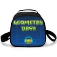 thumbnail image 1 of Geometry Dash Lunch Bag, Insulated Lunch Box Large Capacity Reusable Insulated Cooler Lunch Totes Bag for Work Office Camping Travel Picnic, 1 of 7