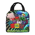 thumbnail image 1 of Geometry Dash Lunch Bags Lunchbox Portable Tote Bag Insulated Bento Bag Reusable Meal Holder, 1 of 8