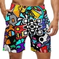 thumbnail image 1 of Geometry Dash Mens Board Shorts Quick Dry Swim Trunk Lightweight Soft Swimsuit Bathing Suit for Boys M, 1 of 8