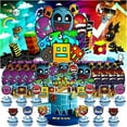 thumbnail image 1 of Geometry Dash Plates Birthday Supplies Decorations Decor Backdrop Banner Cake Topper Fans, 1 of 6