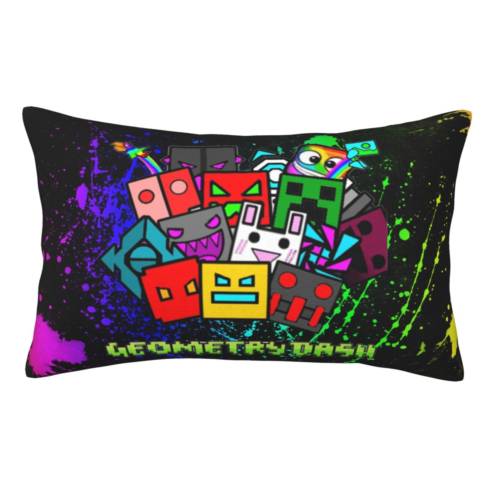 Geometry Dash Pillowcases Soft Pillow Holder Decorative Cushion Cover