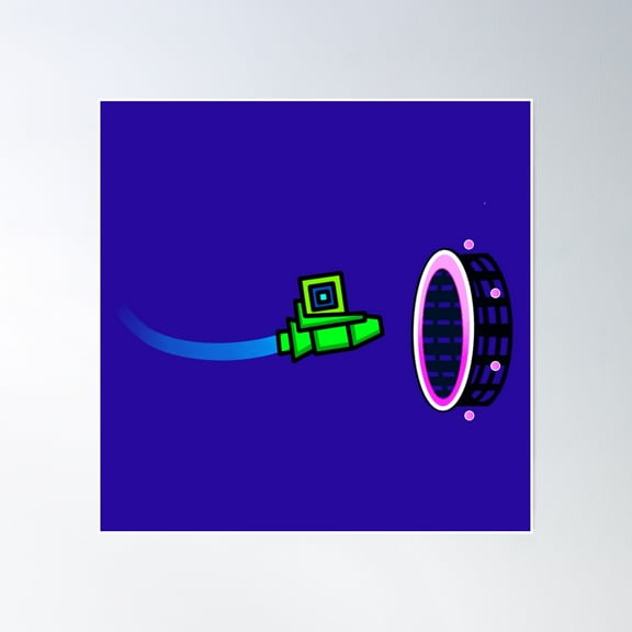 Geometry Dash Poster Wall Art, Modern Wall Decor, 8x12 UNFRAMED