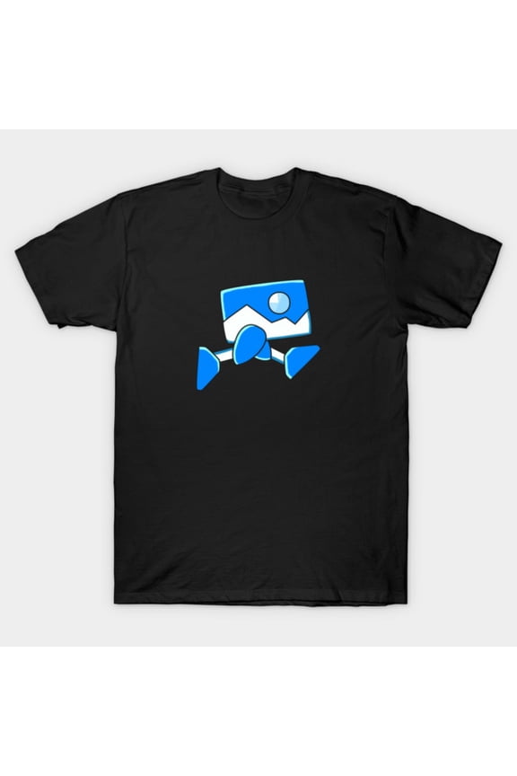 Geometry Dash Robot Form Icon Rhythm Platformer Indie Video Game Unisex T-Shirt, up to size 3XL.