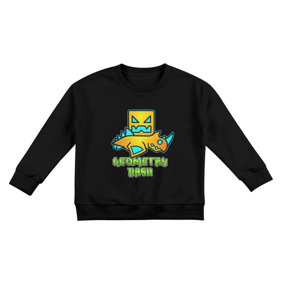 Geometry Dash Spaceship Kids Sweatshirts Long Sleeve Hoodie Pullover Casual Sweater Hooded Boys Girls
