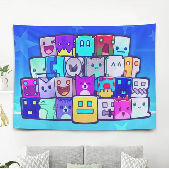 Geometry Dash Tapestry Wall Hanging for Livng Room Bedroom Dorm Wall Decor 5x3ft