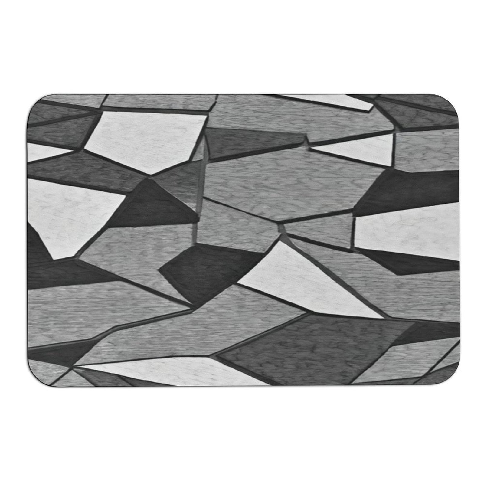 Image showcasing Geometry Decorative Anti-slip Absorb Water Bath Carpet Bathroom Kitchen ...