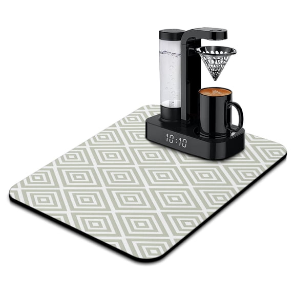 Geometry Design Dish Drying Mat, 18x24 Inch - Extra Large and Stain-Resistant, Ideal for Countertop, Sink, and More