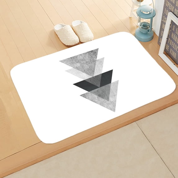Geometry Doormat Welcome Home Geometry Anti-Slip Door Mat Carpet Decor Doormat Flannel Outdoor Kitchen Living Room Floor Mat Rug Floor Mat Bathroom