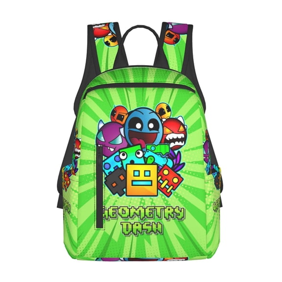 Geometry Game Dash Backpack 3D Print Lightweight Bookbag Casual Sport Daypack Travel Bag Laptop 15 Inch