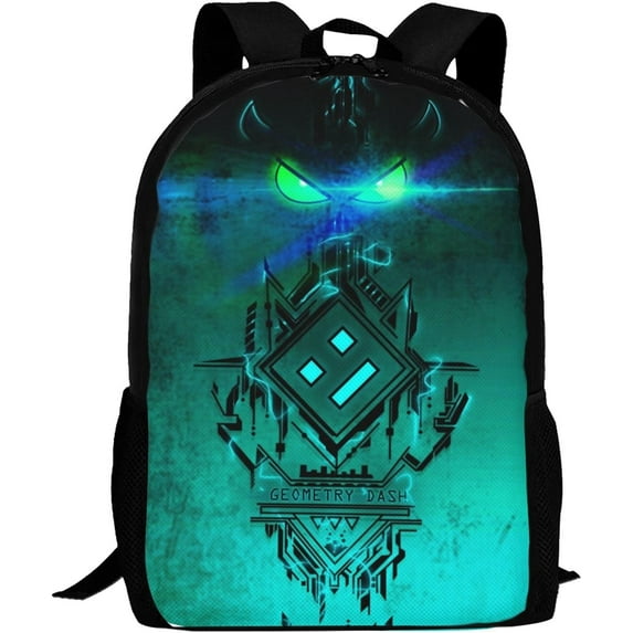 Geometry Game Dash Backpack,3d Print Laptop Backpack Lightweight Casual Daypack Bookbag Multi-Function Travel Backpack 16.5 In