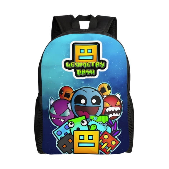 Geometry Game Dash Backpacks For Men Women Book Bag Travel Hiking Camping Work
