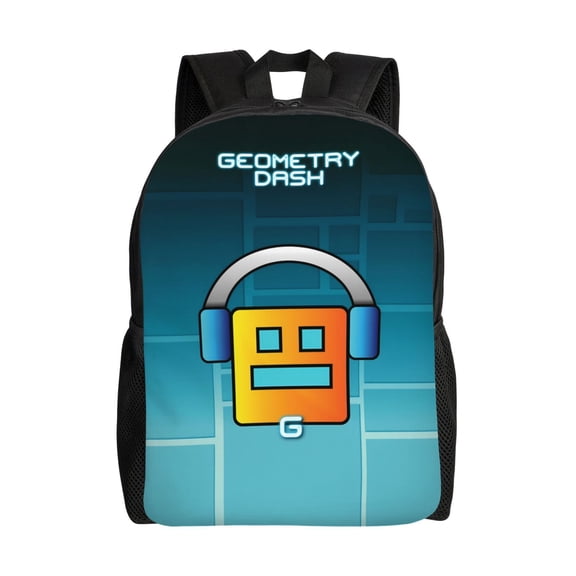 Geometry Game Dash Backpacks For Men Women Book Bag Travel Hiking Camping Work