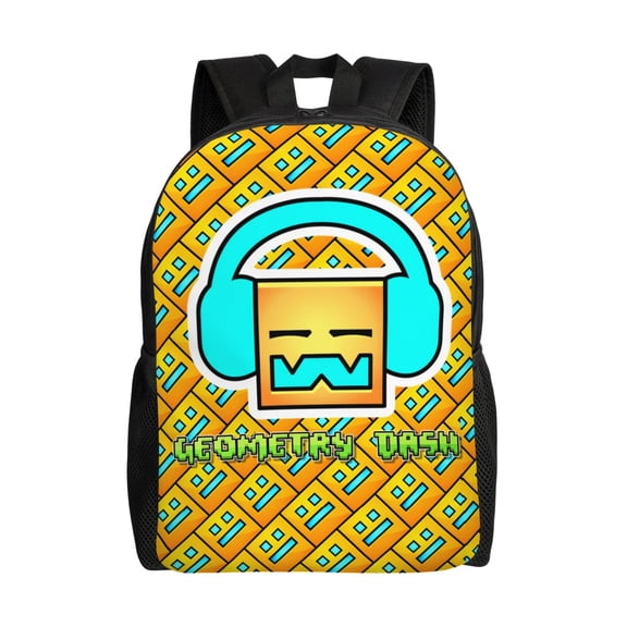 Geometry Game Dash Backpacks For Men Women Book Bag Travel Hiking Camping Work