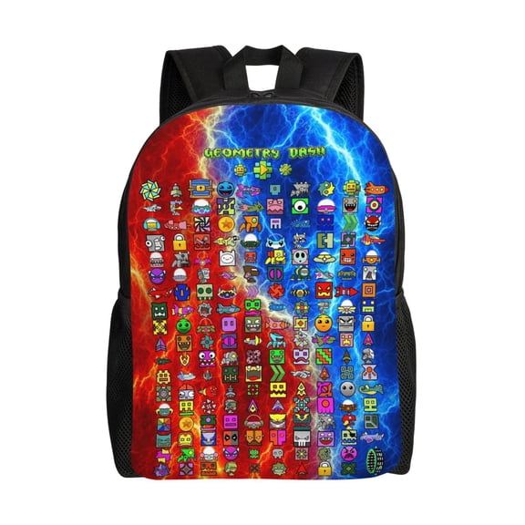 Geometry Game Dash Backpacks For Men Women Book Bag Travel Hiking Camping Work