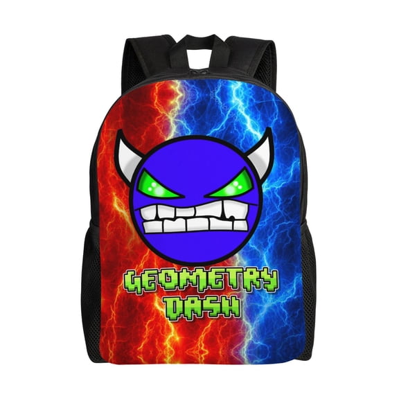 Geometry Game Dash Backpacks For Men Women Book Bag Travel Hiking Camping Work