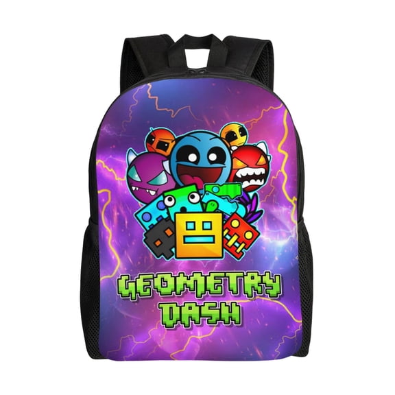 Geometry Game Dash Backpacks For Men Women Book Bag Travel Hiking Camping Work
