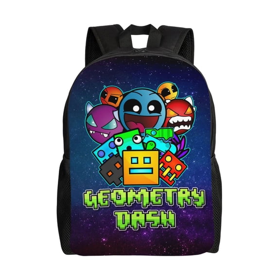Geometry Game Dash Backpacks For Men Women Book Bag Travel Hiking Camping Work
