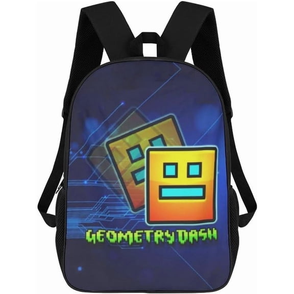 Geometry Gaming Dash Backpack, SLightweight Adjustable Black Backpack with Mesh Side Pockets for Travel Outdoor Sports, Large Capacity Laptop Bag for Business Office