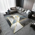 thumbnail image 1 of Geometry Gold Line Carpet Light Luxury Living Room r Rug Coffee Table Dark Grey Rugs Bedroom Bedside, 1 of 5