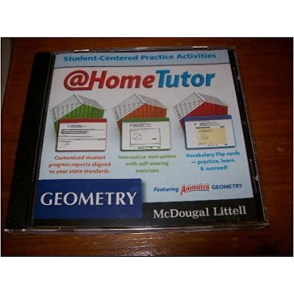 Pre-Owned Geometry, Grades 9-12 At-home Tutor: Mcdougal Littell High School Math Paperback