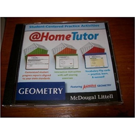 Pre-Owned Geometry Grades 9-12 At-home Tutor: Mcdougal Littell High School Math Paperback
