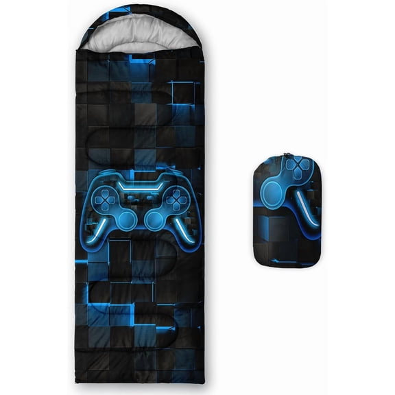 Geometry Hexagonal 3-Season Waterproof Lightweight Sleeping Bag for 1 Person  Rectangular Shape, Polyester Shell and Lining, Zipper Closure, 0  C to 25  C Comfort Range, Fits Up to 7 Feet