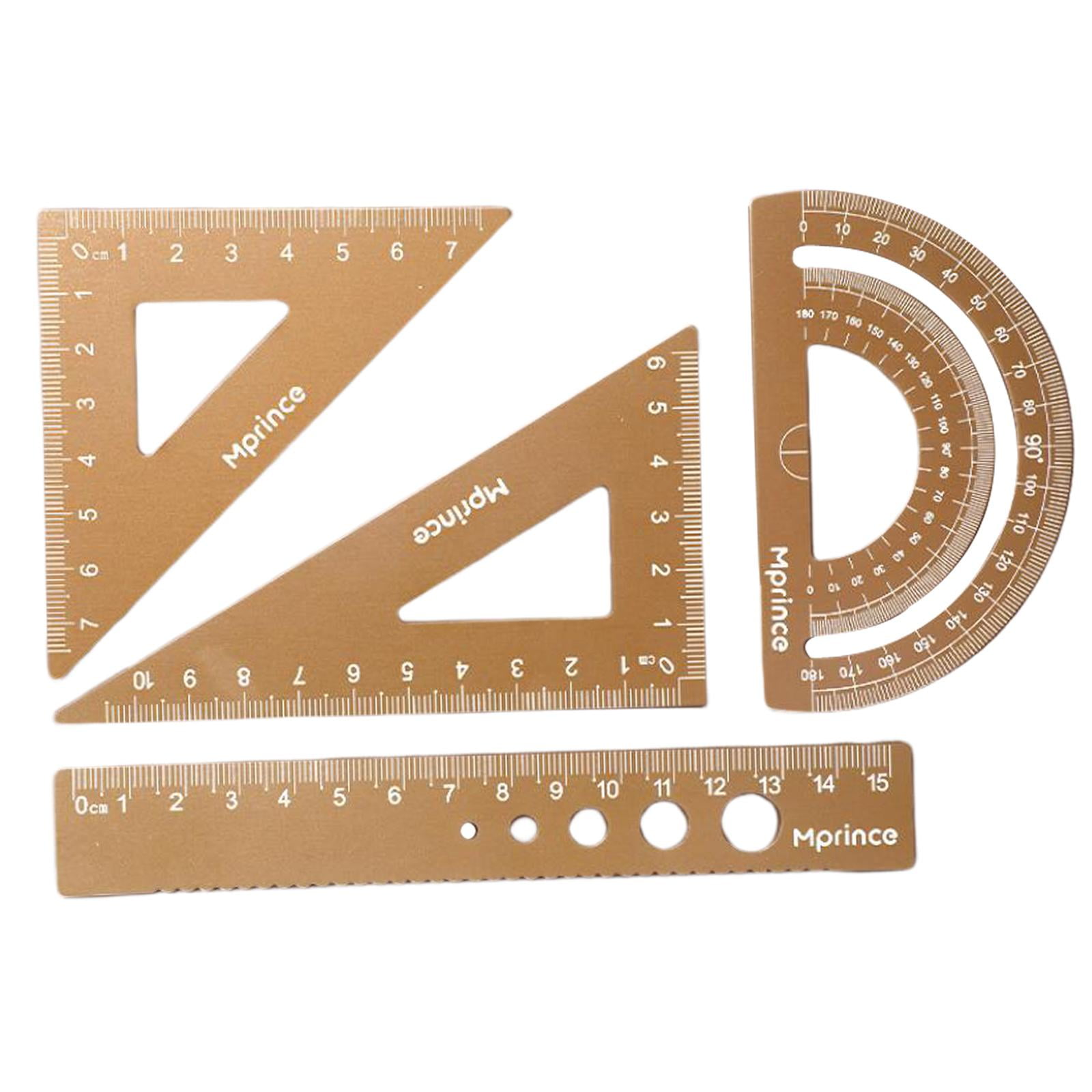 Geometry Math Ruler, Metal Protractor, Ruler, Protractor Office ...