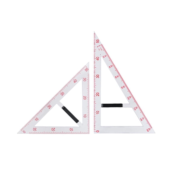 Geometry Math Set Drawing Tool with Detachable Handle Set Demonstration Big Size Geometry Tool for Blackboard Classroom Engineering Two piece set