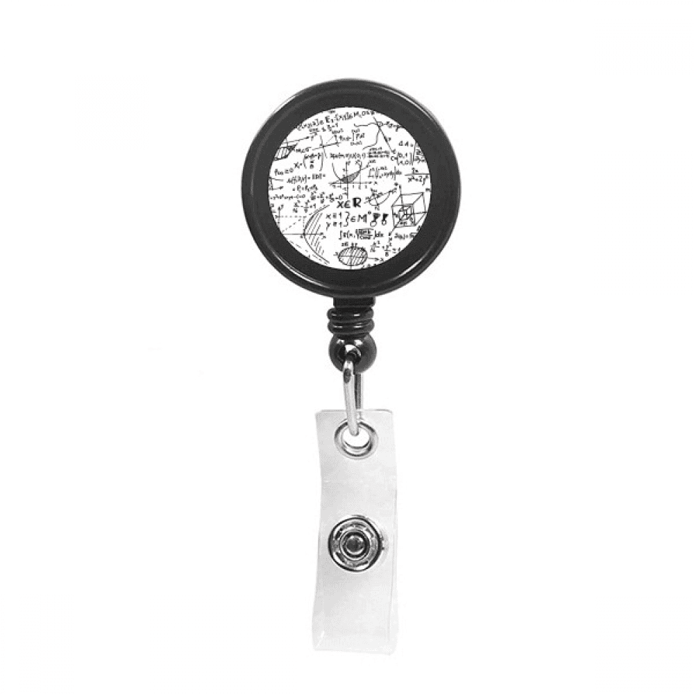 Geometry Mathematical Formulas Calculus Figure Retractable Keychain Badge Holder ID Badge