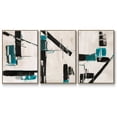 thumbnail image 1 of Geometry Notes I - Framed Premium Gallery Wrapped Canvas L Frame 3 Piece Set - Ready to Hang, 1 of 9