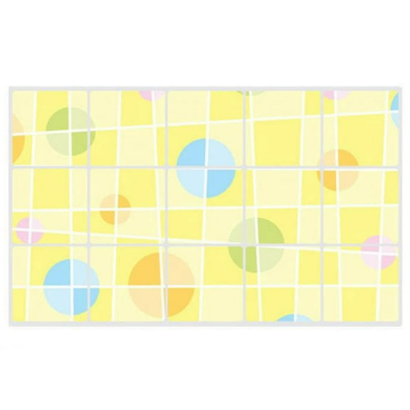 Geometry Oil Proof Anti-high Temperature Wall Sticker Tile Decal for Kitchen Decoration